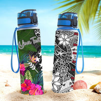 Kosrae Custom Personalised Hydro Tracking Bottle - Turtle Plumeria Banana Leaf - Polynesian Pride