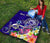 Samoa Custom Personalised Premium Quilt - Turtle Plumeria (Blue) - Polynesian Pride