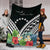 Cook Islands Premium Blanket - Cook Islands Coat of Arms & Polynesian Tropical Flowers White - Polynesian Pride