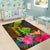 New Caledonia Polynesian Personalised Area Rug - Hibiscus and Banana Leaves - Polynesian Pride