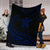 Hawaii Turtle Hibicus Premium Blanket - Frida Style - Blue - Polynesian Pride