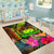 Samoa Polynesian Personalised Area Rug - Hibiscus and Banana Leaves - Polynesian Pride