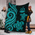 Vanuatu Premium Blanket - Turquoise Tentacle Turtle - Polynesian Pride