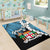 Fiji Polynesian Custom Personalised Area Rug - Tribal Wave Tattoo Flag Style - Polynesian Pride