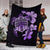 Hawaiian Kanaka Hibiscus Plumeria Mix Polynesian Turtle Premium Blanket Violet AH - Polynesian Pride