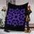 Hawaiian Premium Blanket Royal Pattern - Black And Purple - A1 Style - Polynesian Pride