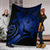 Hawaii Turtle Hibiscus Polynesian Vintage Premium Blanket - Blue - Polynesian Pride