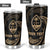 Guam Polynesian Custom Personalised Tumbler - Gold Tribal Wave - Polynesian Pride