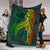 Hawaii Monstera Kalo Hula Girl Kanaka Maoli Premium Blanket - Polynesian Pride