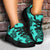 Polynesian Turtle Palm And Sea Pebbles Turquoise Chunky Sneakers - Polynesian Pride