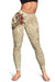 Hawaii Fish Hook Hibiscus Women's Leggings - Beige - Polynesian Pride