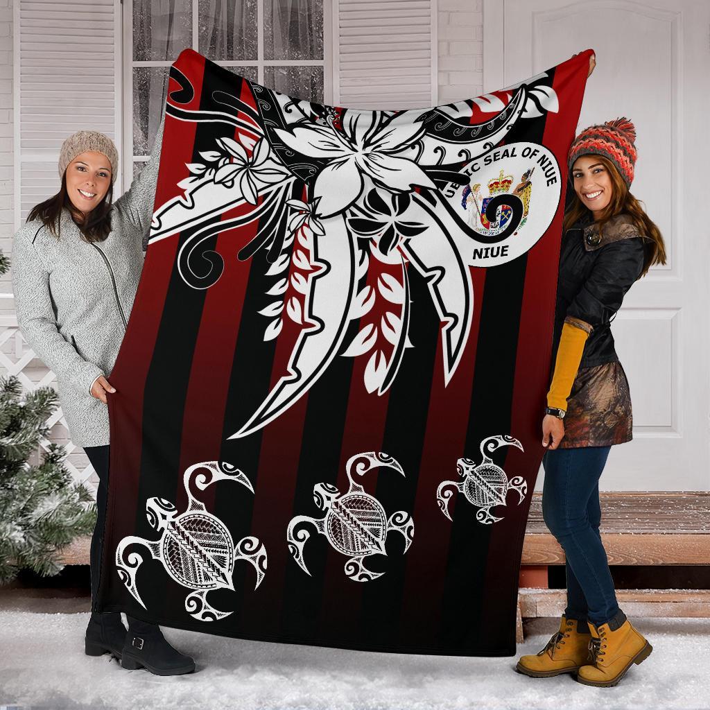 Niue Premium Blanket - Vertical Stripes Style White - Polynesian Pride