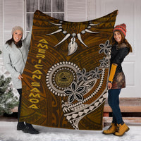 American Samoa Premium Blankets - Polynesian Boar Tusk - Polynesian Pride