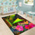 Tokelau Polynesian Personalised Area Rug - Hibiscus and Banana Leaves - Polynesian Pride