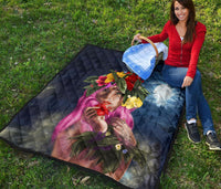 Hawaii Kanaka Colorful Hula Girl Premium Quilt - Dinh Style - Polynesian Pride