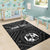 Tonga Personalised Area Rug - Tonga Seal With Polynesian Tattoo Style (Black) - Polynesian Pride