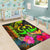 Vanuatu Polynesian Personalised Area Rug - Hibiscus and Banana Leaves - Polynesian Pride