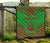 Vanuatu Premium Quilt - Vanuatu Coat Of Arms Polynesian Chief Green Version - Polynesian Pride