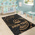 Vanuatu Polynesian Custom Personalised Area Rug - Gold Tribal Wave - Polynesian Pride