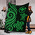 Polynesian Hawaii Premium Blanket - Green Tentacle Turtle - Polynesian Pride