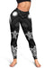 Nauru Women's Leggings - White Tentacle Turtle - Polynesian Pride