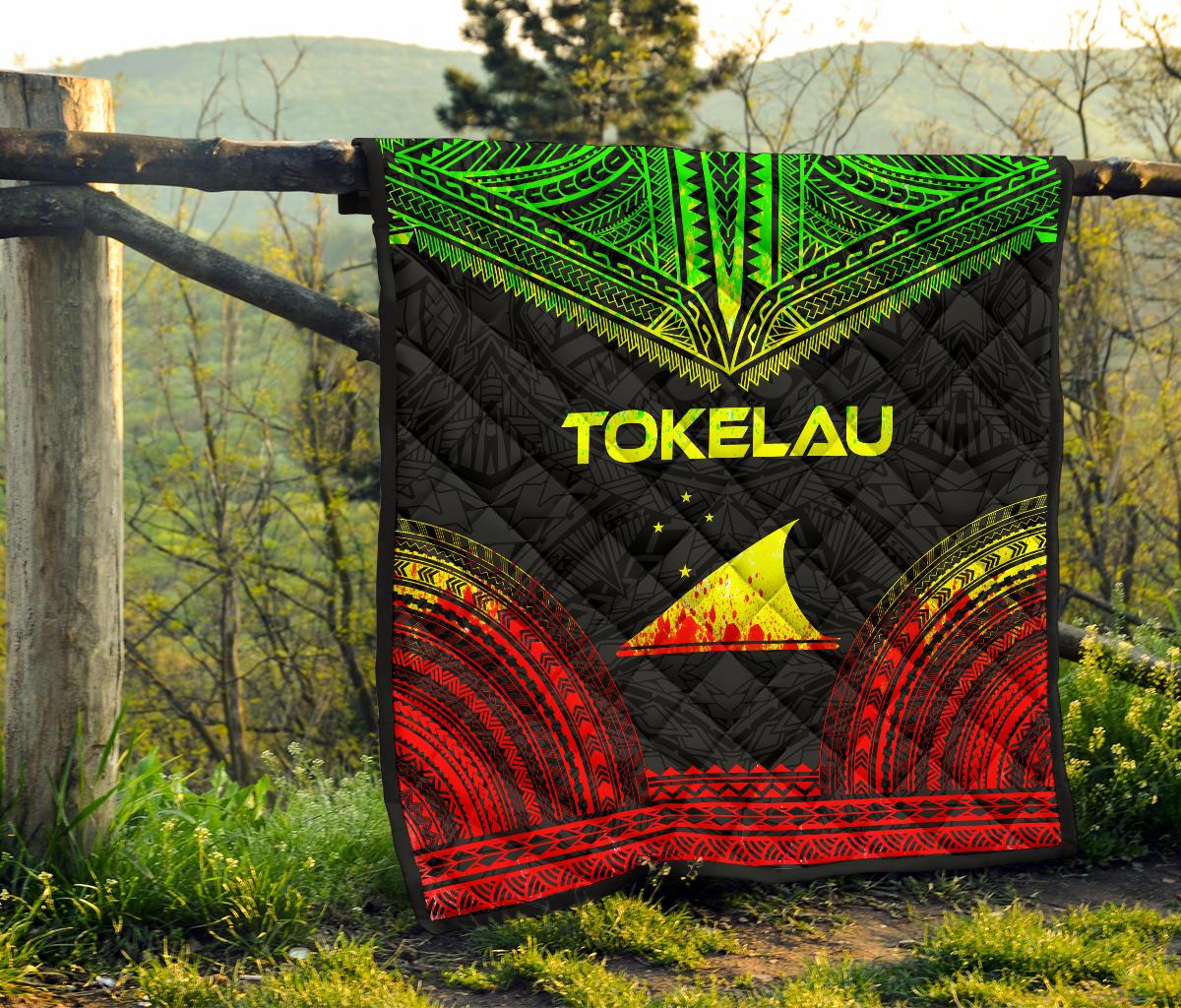 Tokelau Premium Quilt - Tokelau Flag Polynesian Chief Reggae Version - Polynesian Pride