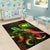 Samoa Polynesian Area Rugs - Turtle With Blooming Hibiscus Reggae - Polynesian Pride