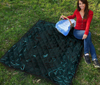 New Zealand Premium Quilt, Maori Gods Tumatauenga (God Of War) - Blue - Polynesian Pride