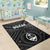 Guam Area Rug - Guam Seal With Polynesian Tattoo Style (Black) - Polynesian Pride