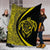 Hawaii Turtle Map Polynesian Premium Blanket - Yellow - Circle Style - Polynesian Pride