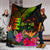 Fiji Polynesian Premium Blanket - Hibiscus and Banana Leaves - Polynesian Pride