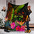 Fiji Polynesian Personalised Premium Blanket - Hibiscus and Banana Leaves - Polynesian Pride