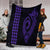 Hawaii Kakau Makau Fish Hook Polynesian Premium Blanket - Purple - Polynesian Pride