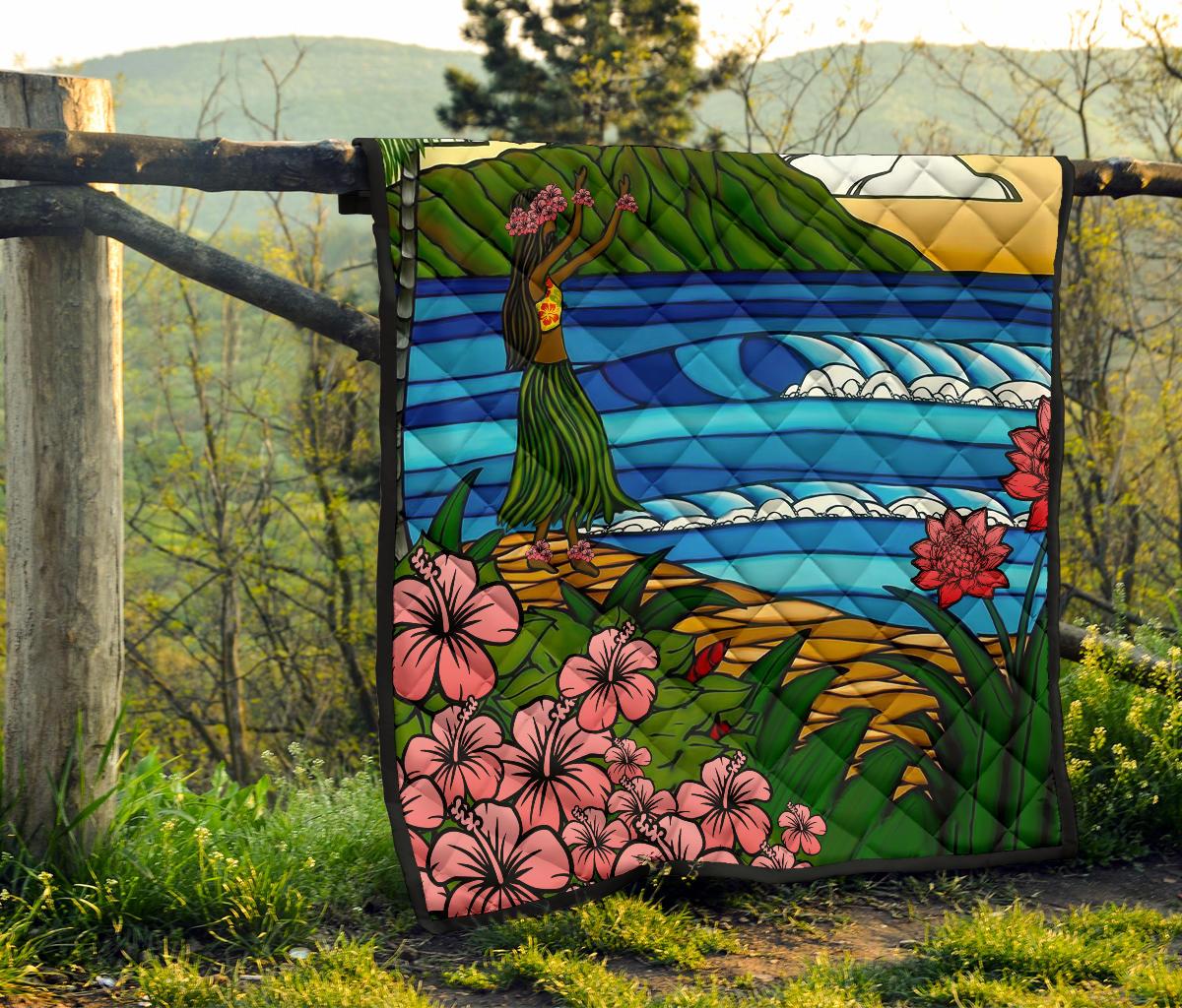 Hula Girl Premium Quilt - Polynesian Pride