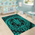 Hawaiian Kakau Honu Arc Polynesian Area Rug AH - Polynesian Pride