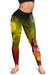 CNMI Custom Personalised Women's Leggings - Humpback Whale with Tropical Flowers (Yellow) - Polynesian Pride