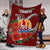 Tahiti Polynesian Premium Blanket - Hibiscus Coat of Arm Red - Polynesian Pride