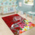 FSM Area Rug - Turtle Plumeria (RED) Red - Polynesian Pride