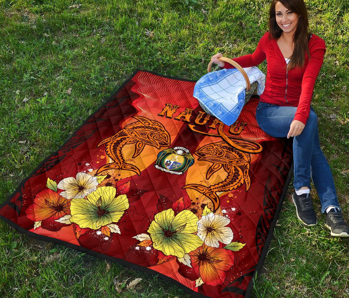 Nauru Premium Quilt - Tribal Tuna Fish - Polynesian Pride