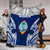 Guam Polynesian Premium Blanket - Pattern With Seal Blue Version - Polynesian Pride