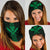 Hawaii Kanaka Map Kakau Bandana 3 - Pack - Green One Size Green - Polynesian Pride