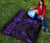 Hawaii Map Kanaka Polynesian Hula Girl Premium Quilt - Purple - Polynesian Pride