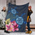 Hawaii Turtle Hibiscus Premium Blanket - LH Style - Polynesian Pride