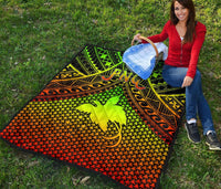 Polynesian Papua New Guinea Premium Quilt - Reggae Vintage Polynesian Patterns - Polynesian Pride