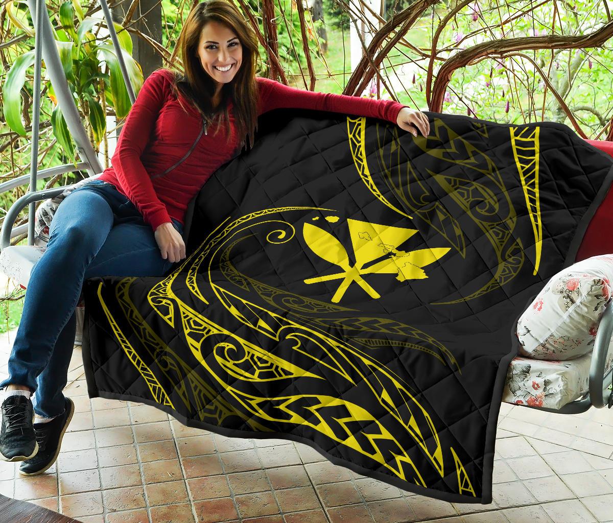 Kanaka Premium Quilt - Yellow - Frida Style - Polynesian Pride