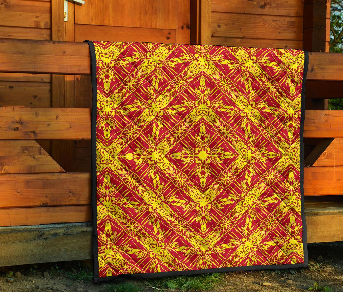 Polynesian Premium Quilt Orange - Polynesian Pride