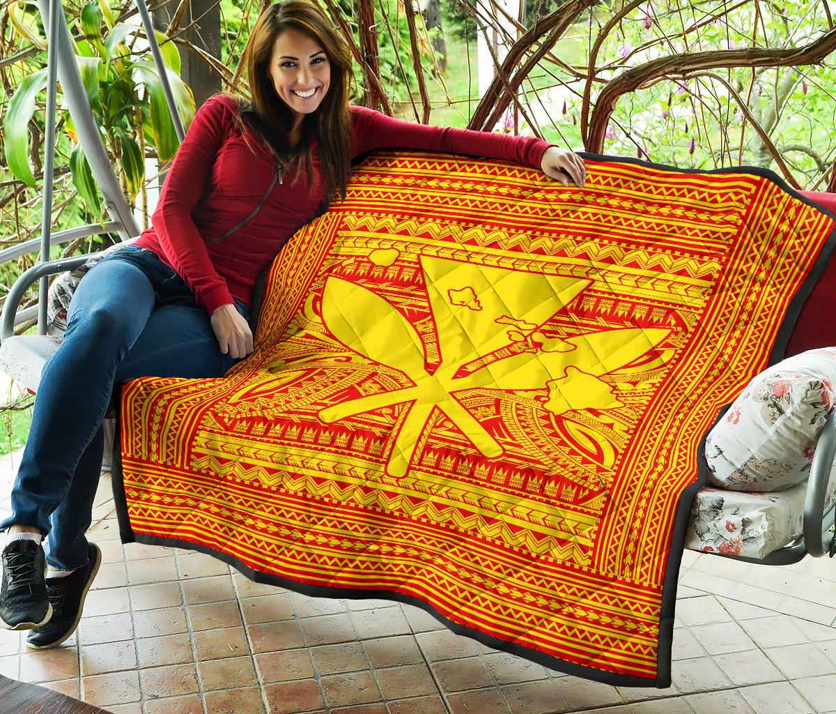 Hawaii Polynesian Kanaka Maoli Premium Quilt - Polynesian Pride