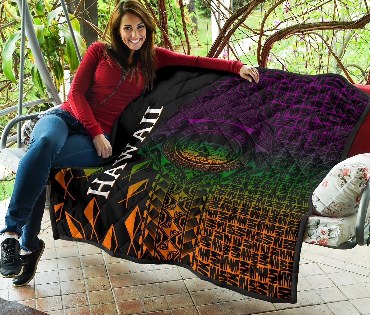 Hawaii Premium Quilt - Hawaii Seal Rocket Style - Polynesian Pride