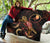 Yap Polynesian Premium Quilt - Turtle With Blooming Hibiscus Gold - Polynesian Pride