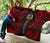 Vanuatu Premium Quilt - Vanuatu Coat Of Arms Polynesian Red Tattoo (Dark Red) - Polynesian Pride